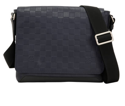 District PM, &pound;795, Handbags, Black/Blue, Leather, Front view